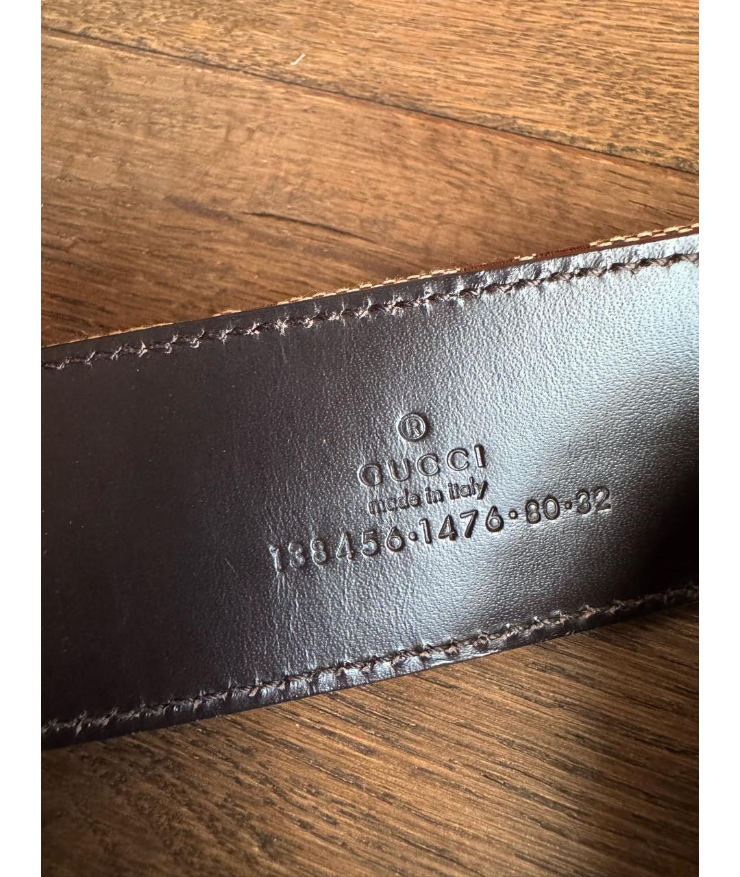 GUCCI Коричневый кожаный ремень, фото 4