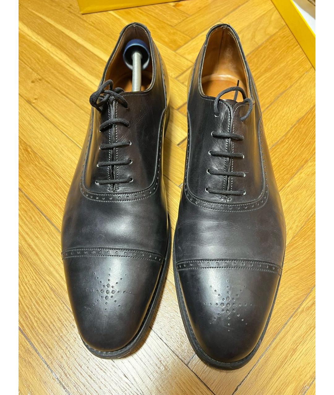 JOHN LOBB Черные кожаные туфли, фото 2