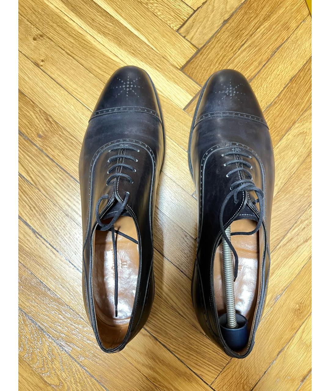 JOHN LOBB Черные кожаные туфли, фото 3