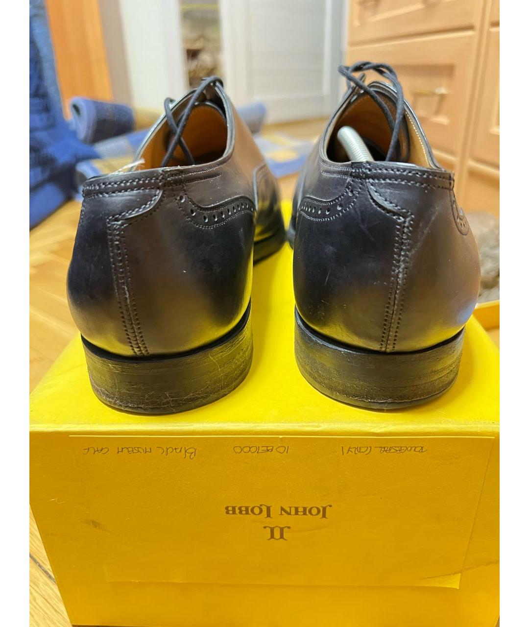 JOHN LOBB Черные кожаные туфли, фото 4