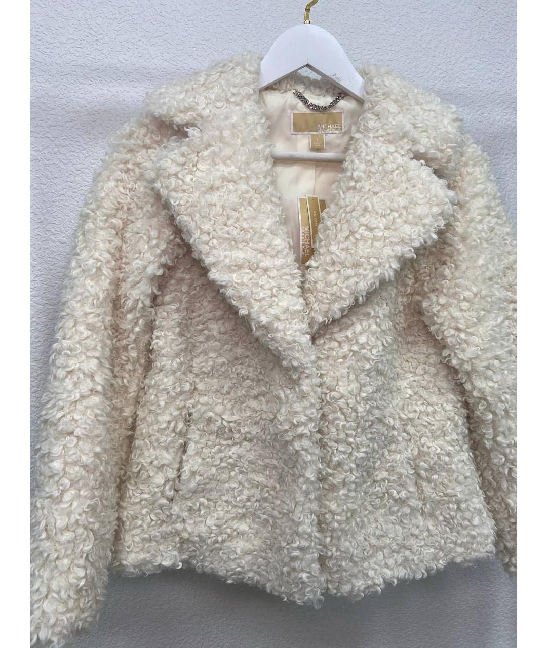 MICHAEL KORS Белая меховая шуба, фото 5