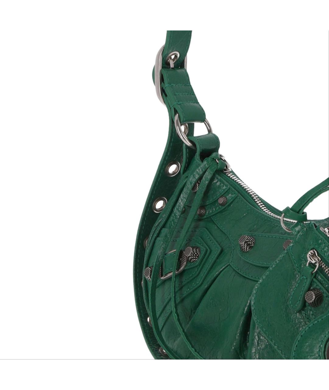 BALENCIAGA Зеленая кожаная сумка через плечо, фото 4