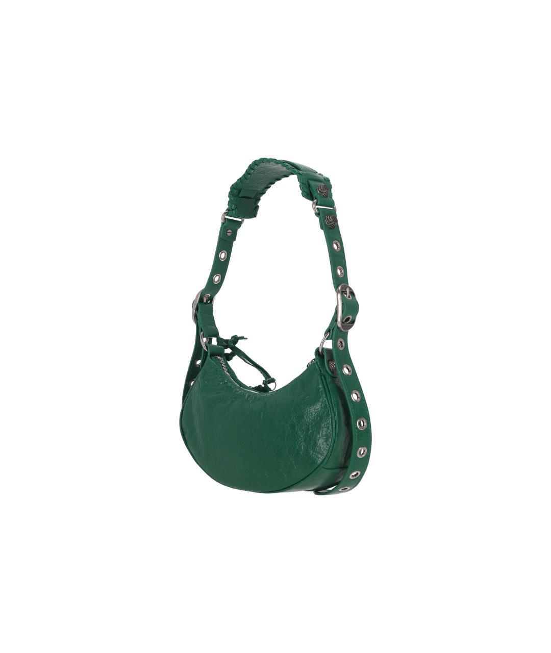 BALENCIAGA Зеленая кожаная сумка через плечо, фото 3