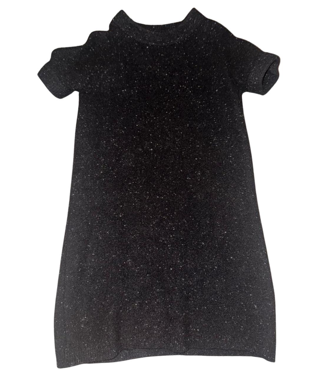 BOTTEGA VENETA Черное шерстяное повседневное платье, фото 1