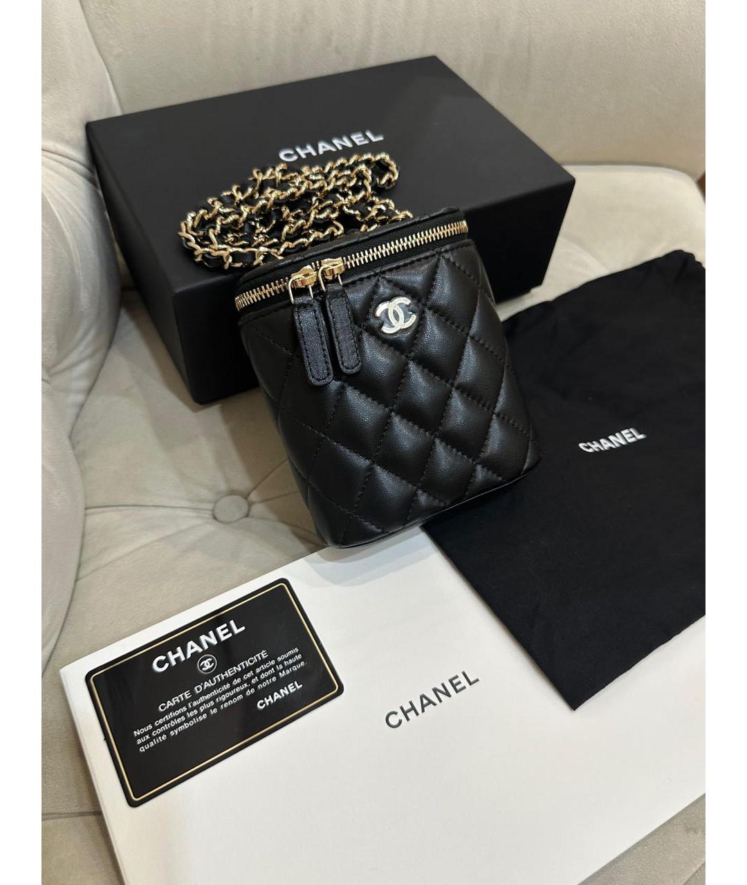 CHANEL Черная кожаная сумка через плечо, фото 2