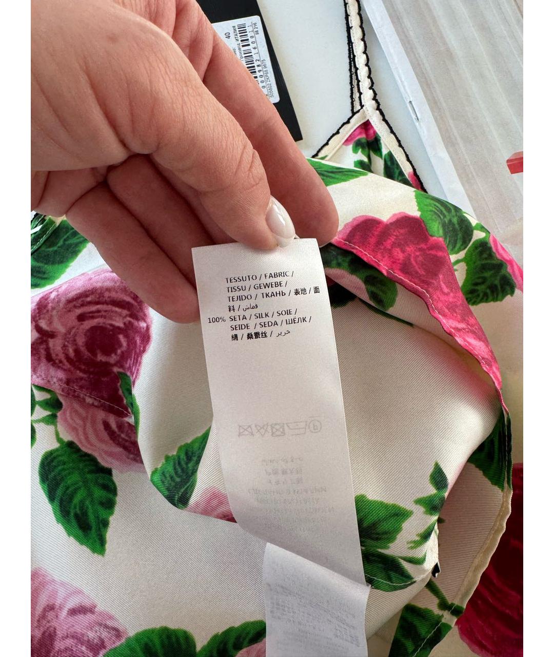GUCCI Мульти шелковая майка, фото 5
