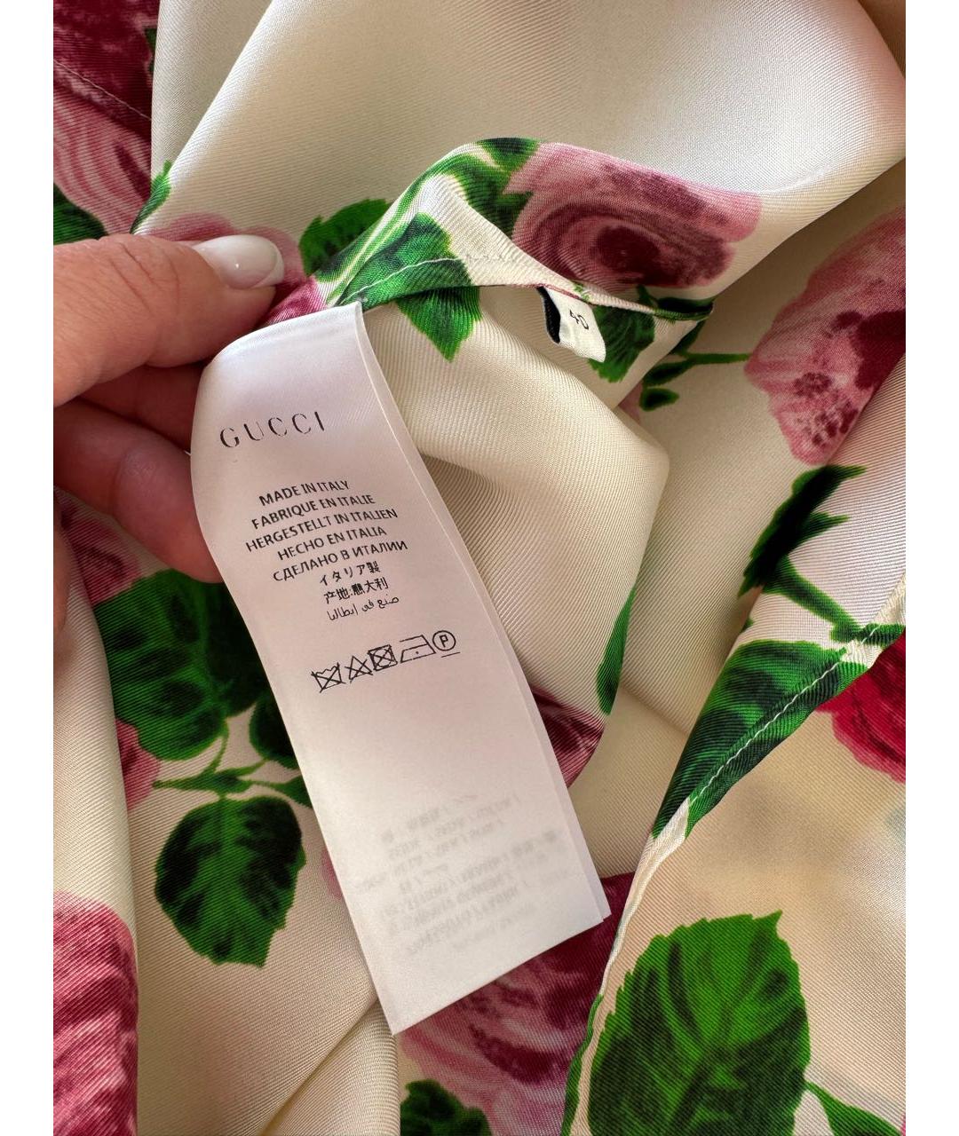 GUCCI Мульти шелковая майка, фото 7