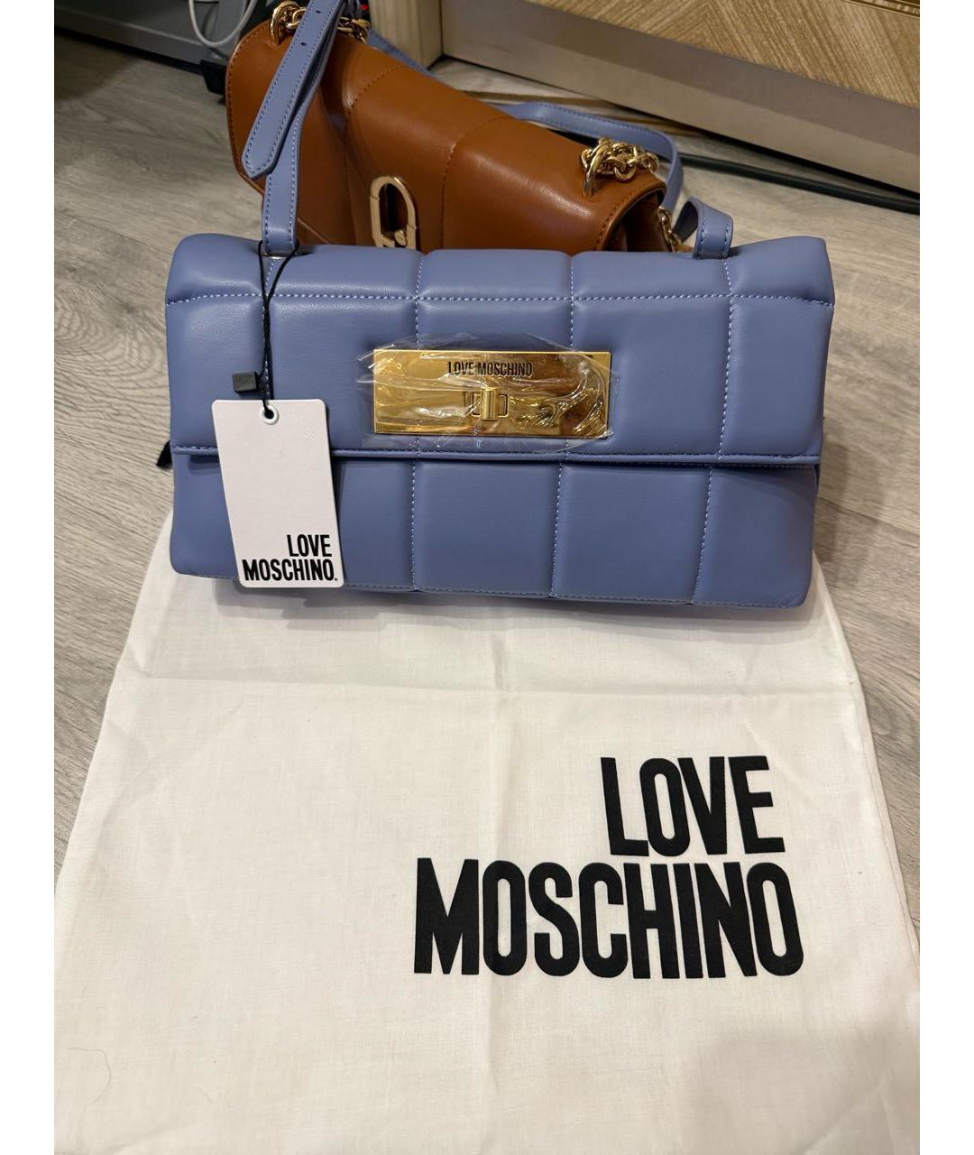 LOVE MOSCHINO Фиолетовая сумка через плечо из искусственной кожи, фото 7