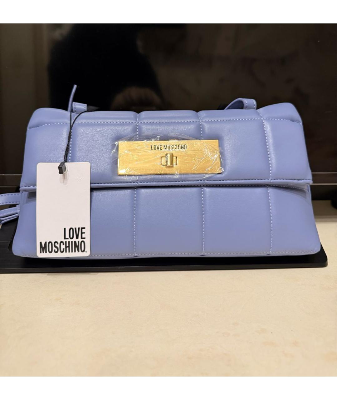 LOVE MOSCHINO Фиолетовая сумка через плечо из искусственной кожи, фото 8