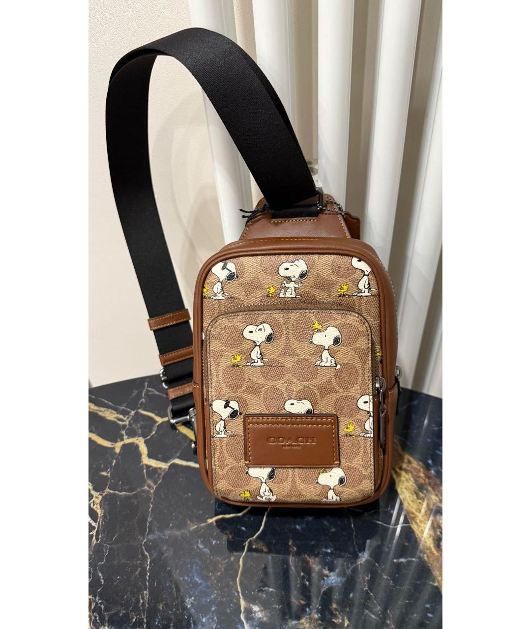 COACH Коричневая барсетка, фото 2