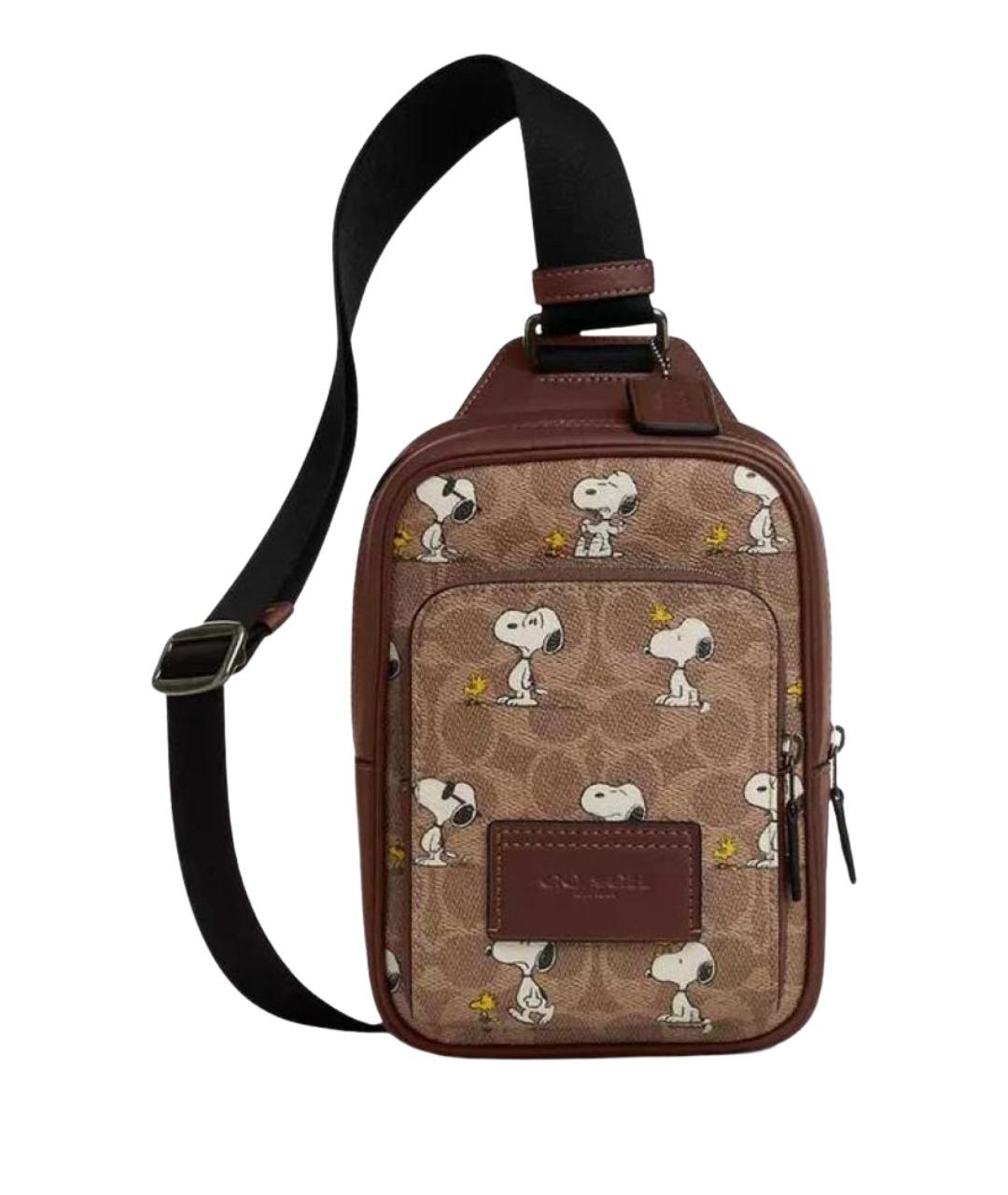 COACH Коричневая барсетка, фото 1