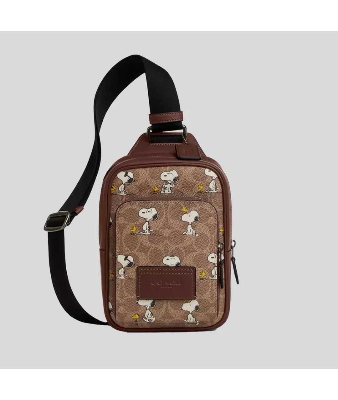 COACH Коричневая барсетка, фото 9