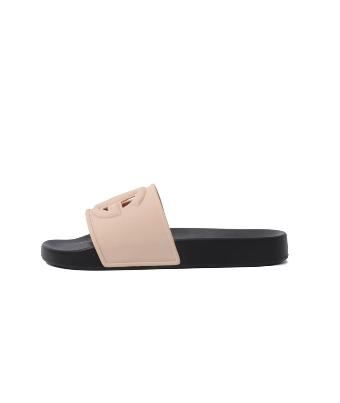 DOLCE&GABBANA Розовые резиновые шлепанцы, фото 4