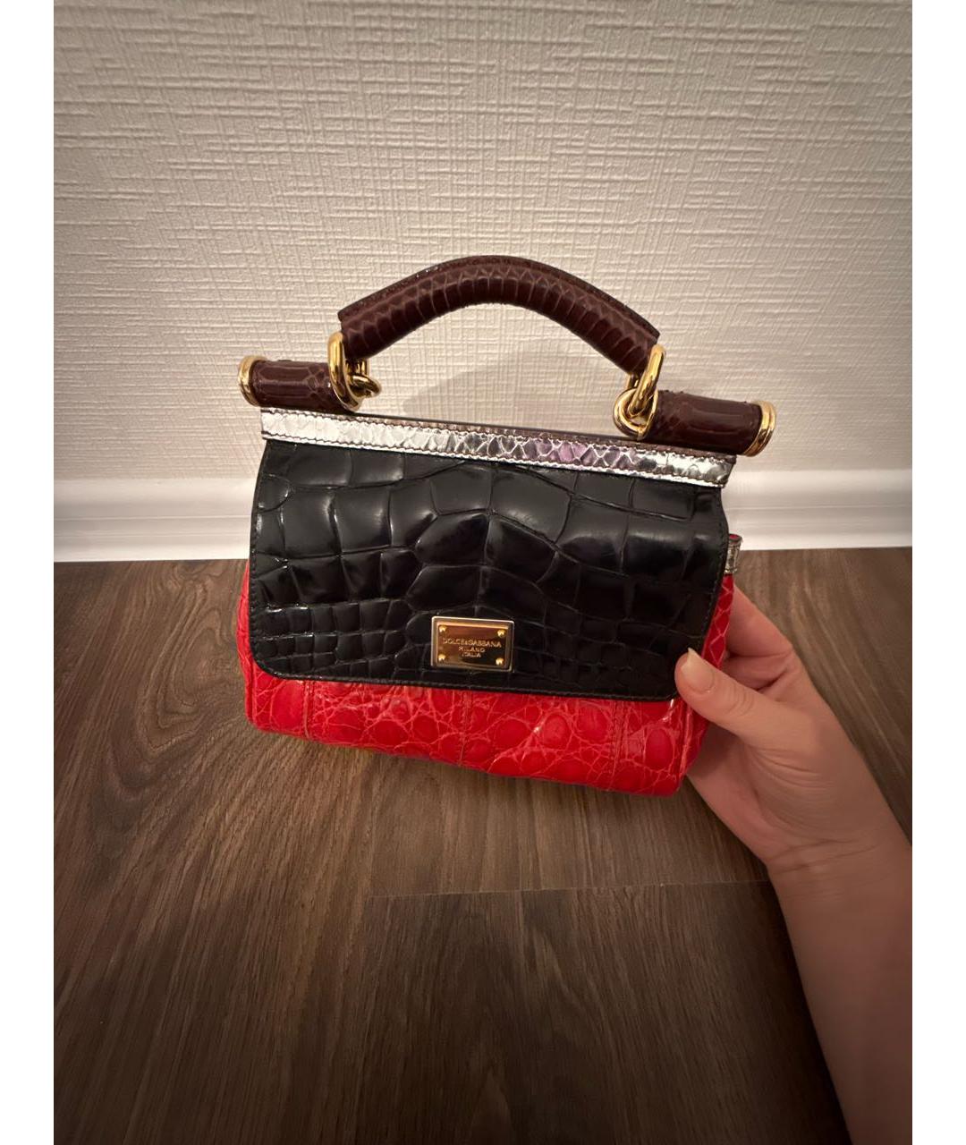 DOLCE&GABBANA Мульти сумка с короткими ручками из экзотической кожи, фото 6