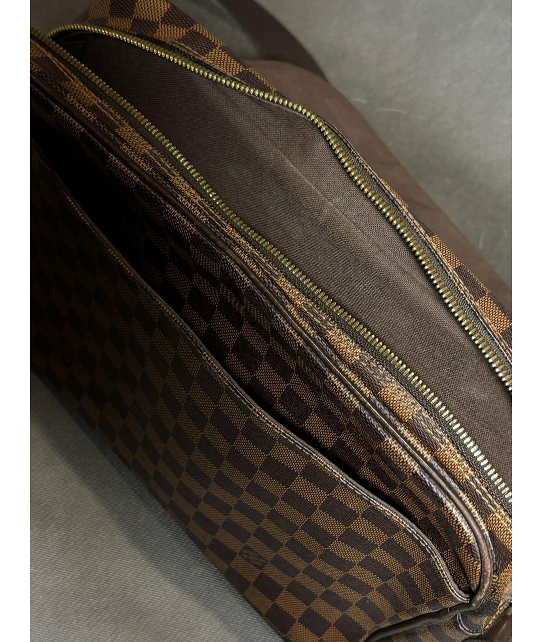 LOUIS VUITTON Коричневая кожаная сумка на плечо, фото 7