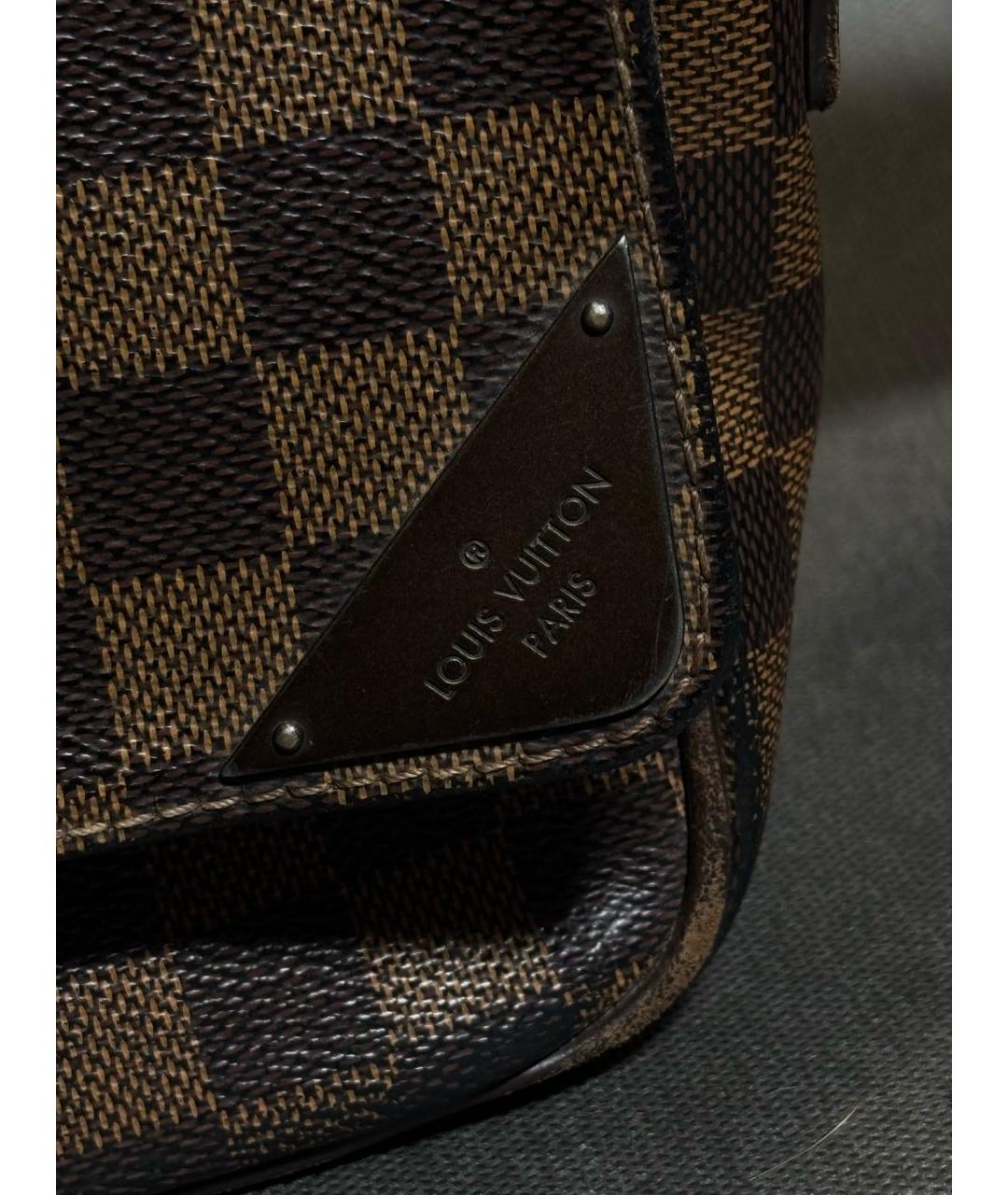 LOUIS VUITTON Коричневая кожаная сумка на плечо, фото 4