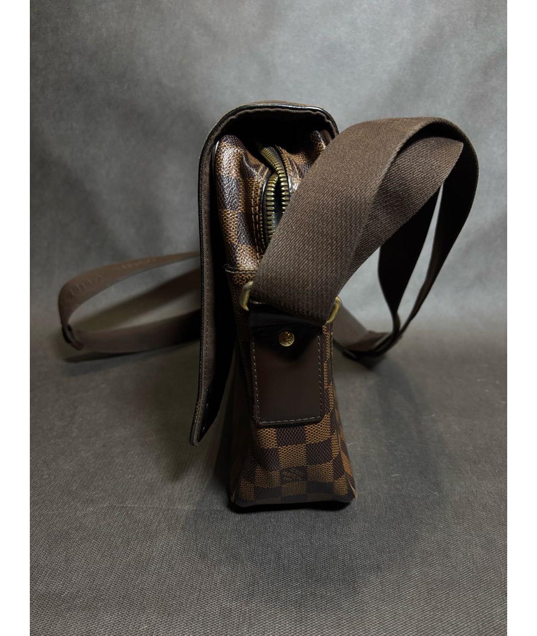 LOUIS VUITTON Коричневая кожаная сумка на плечо, фото 5