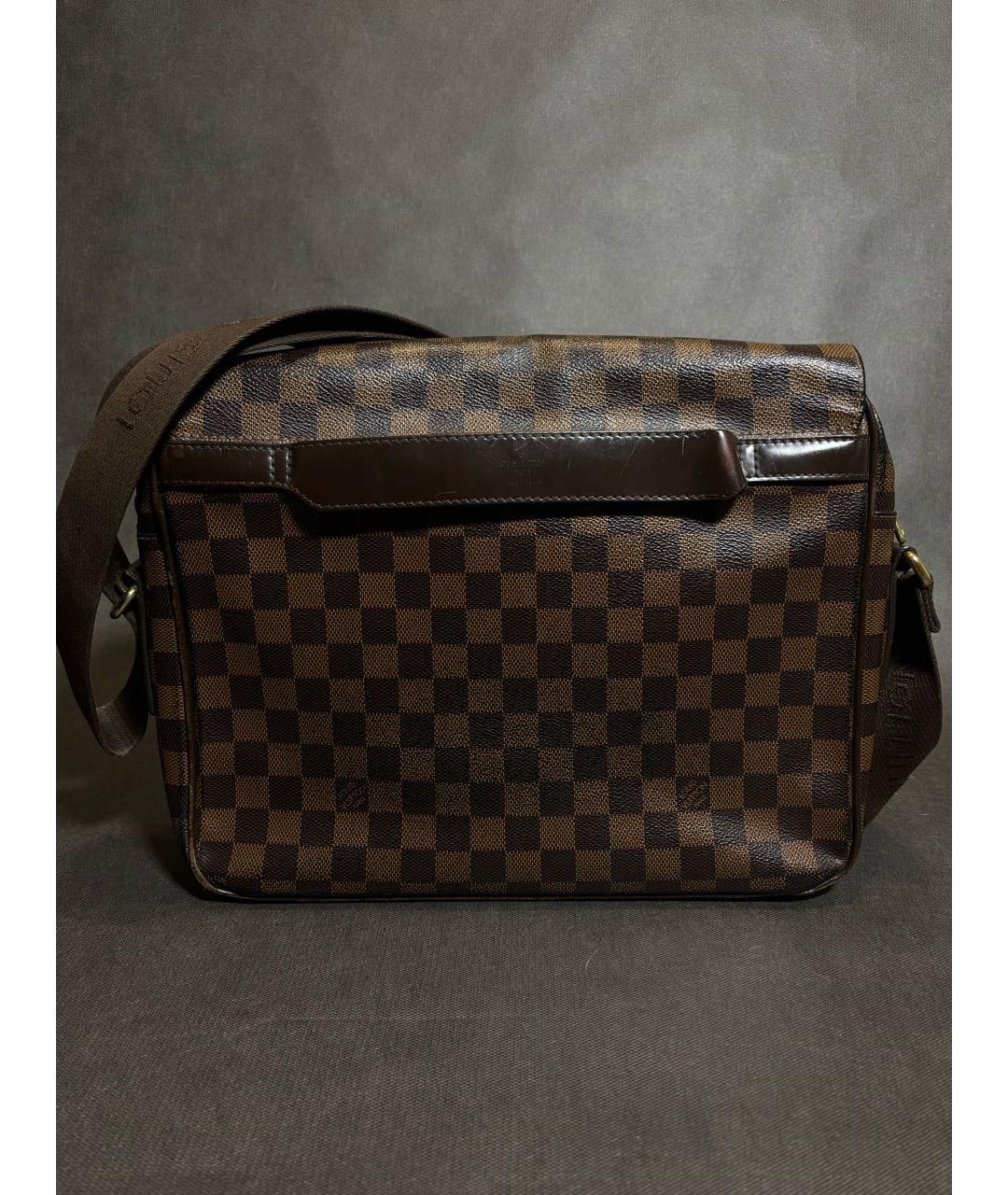 LOUIS VUITTON Коричневая кожаная сумка на плечо, фото 2