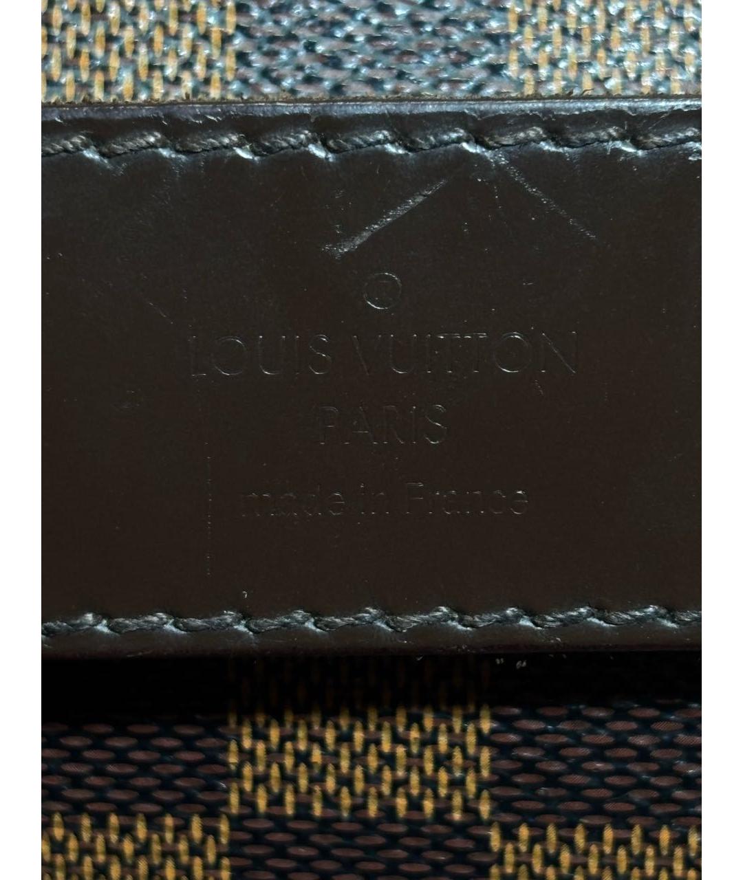 LOUIS VUITTON Коричневая кожаная сумка на плечо, фото 3