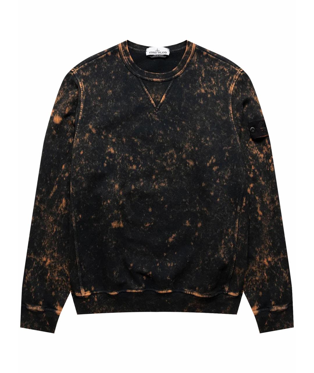 STONE ISLAND Черный хлопковый джемпер / свитер, фото 1