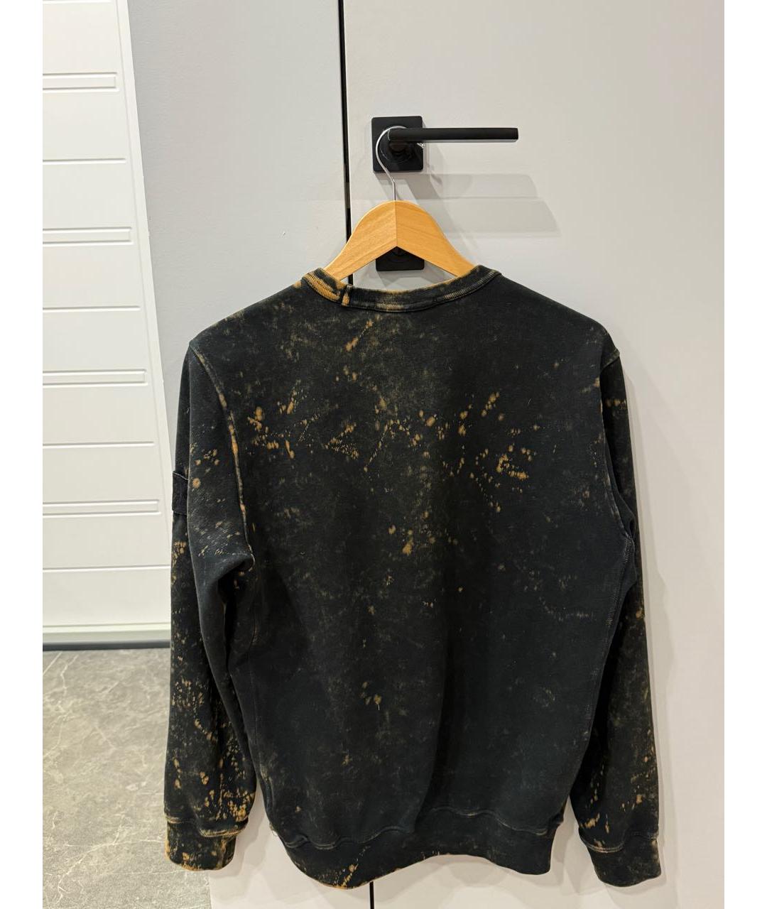 STONE ISLAND Черный хлопковый джемпер / свитер, фото 2