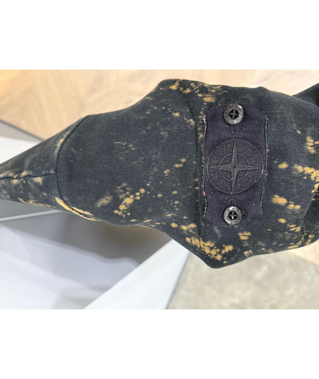 STONE ISLAND Черный хлопковый джемпер / свитер, фото 4