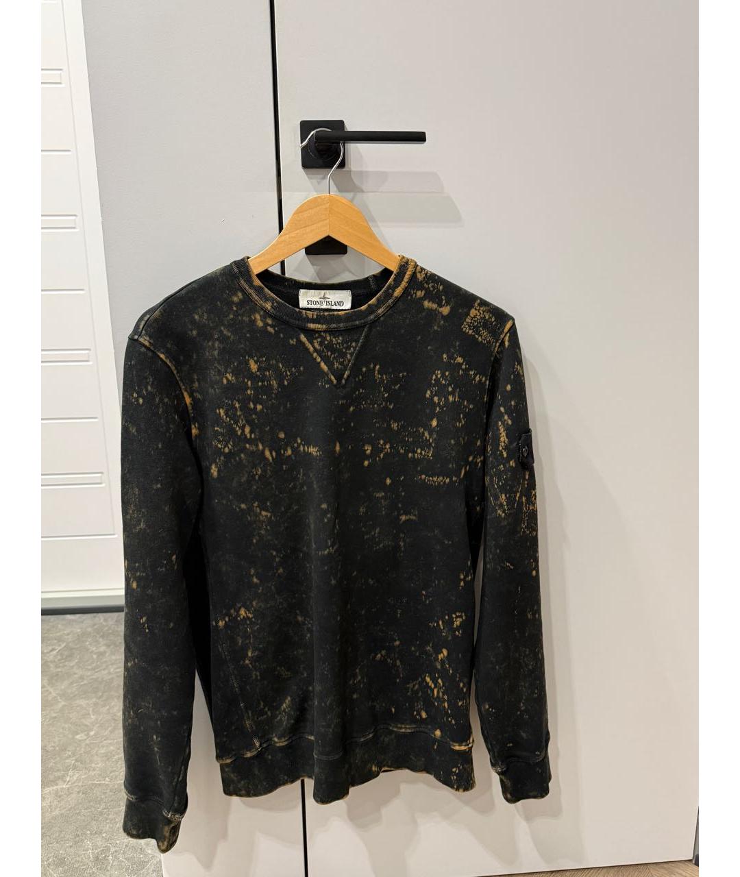 STONE ISLAND Черный хлопковый джемпер / свитер, фото 5