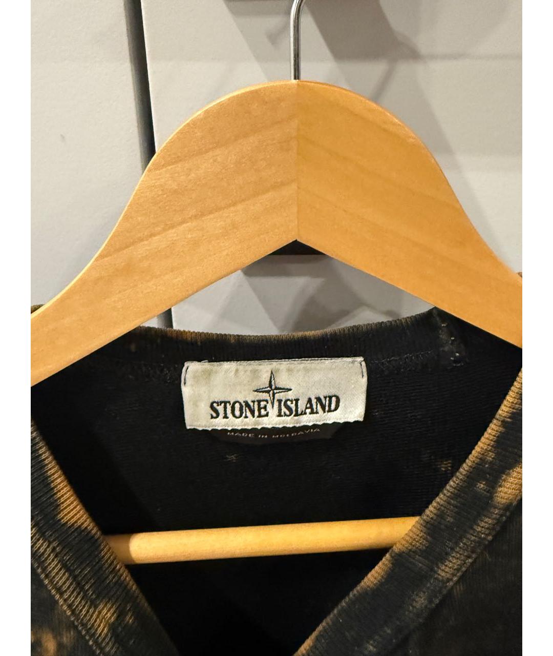 STONE ISLAND Черный хлопковый джемпер / свитер, фото 3