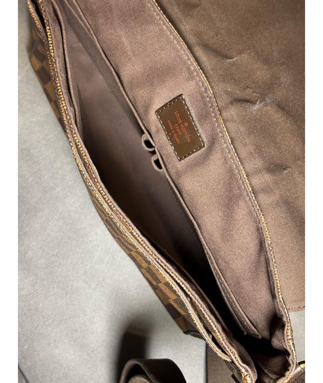 LOUIS VUITTON Коричневая кожаная сумка на плечо, фото 8