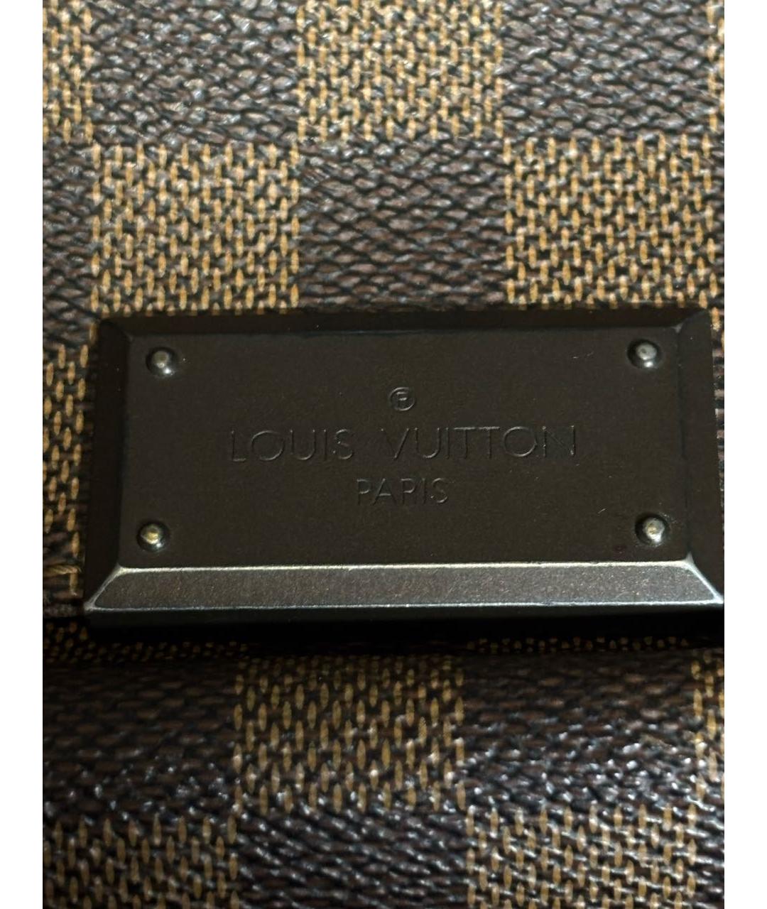 LOUIS VUITTON Коричневая кожаная сумка на плечо, фото 4