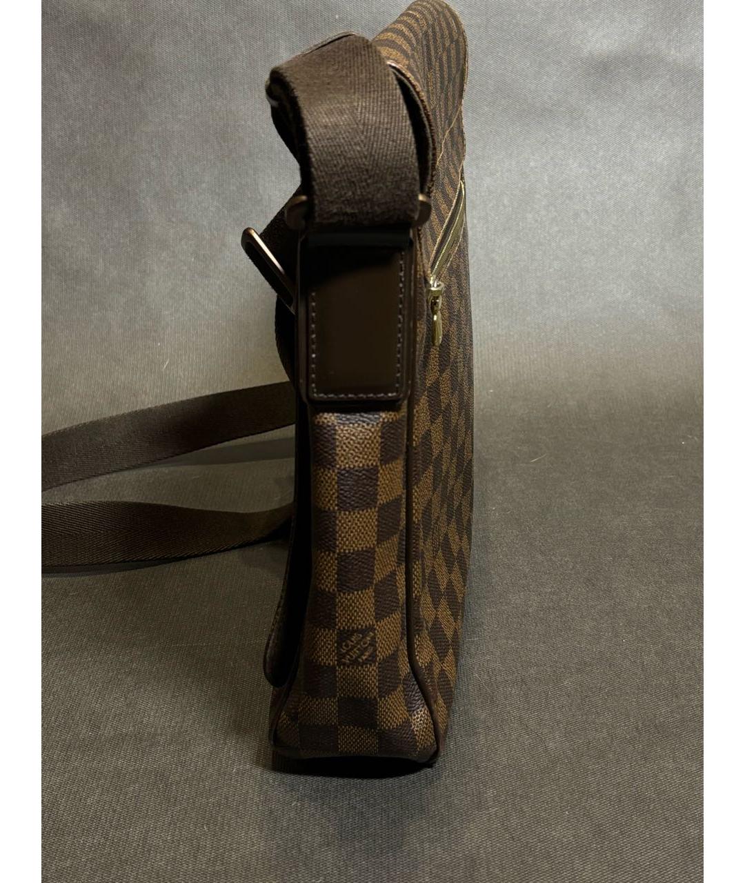 LOUIS VUITTON Коричневая кожаная сумка на плечо, фото 6
