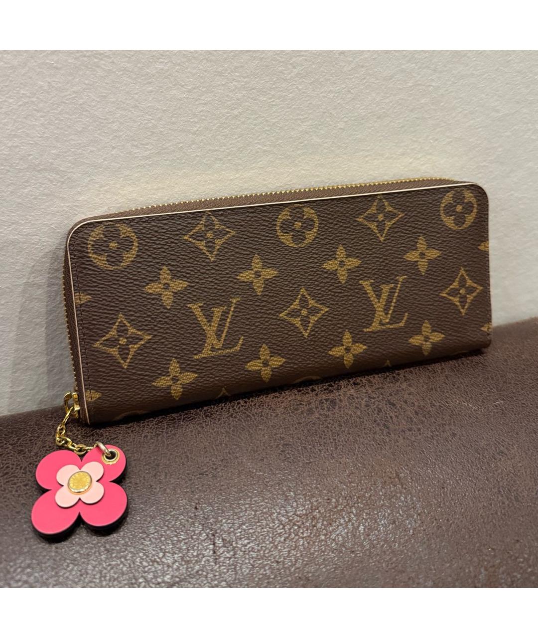 LOUIS VUITTON Коричневый кожаный кошелек, фото 2