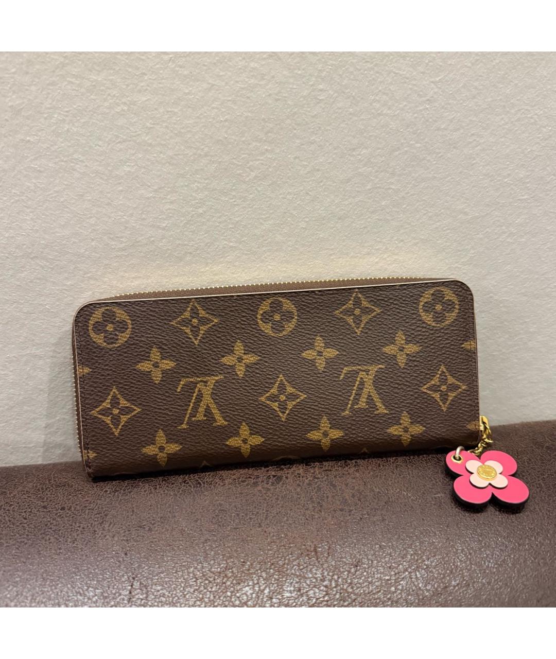 LOUIS VUITTON Коричневый кожаный кошелек, фото 3