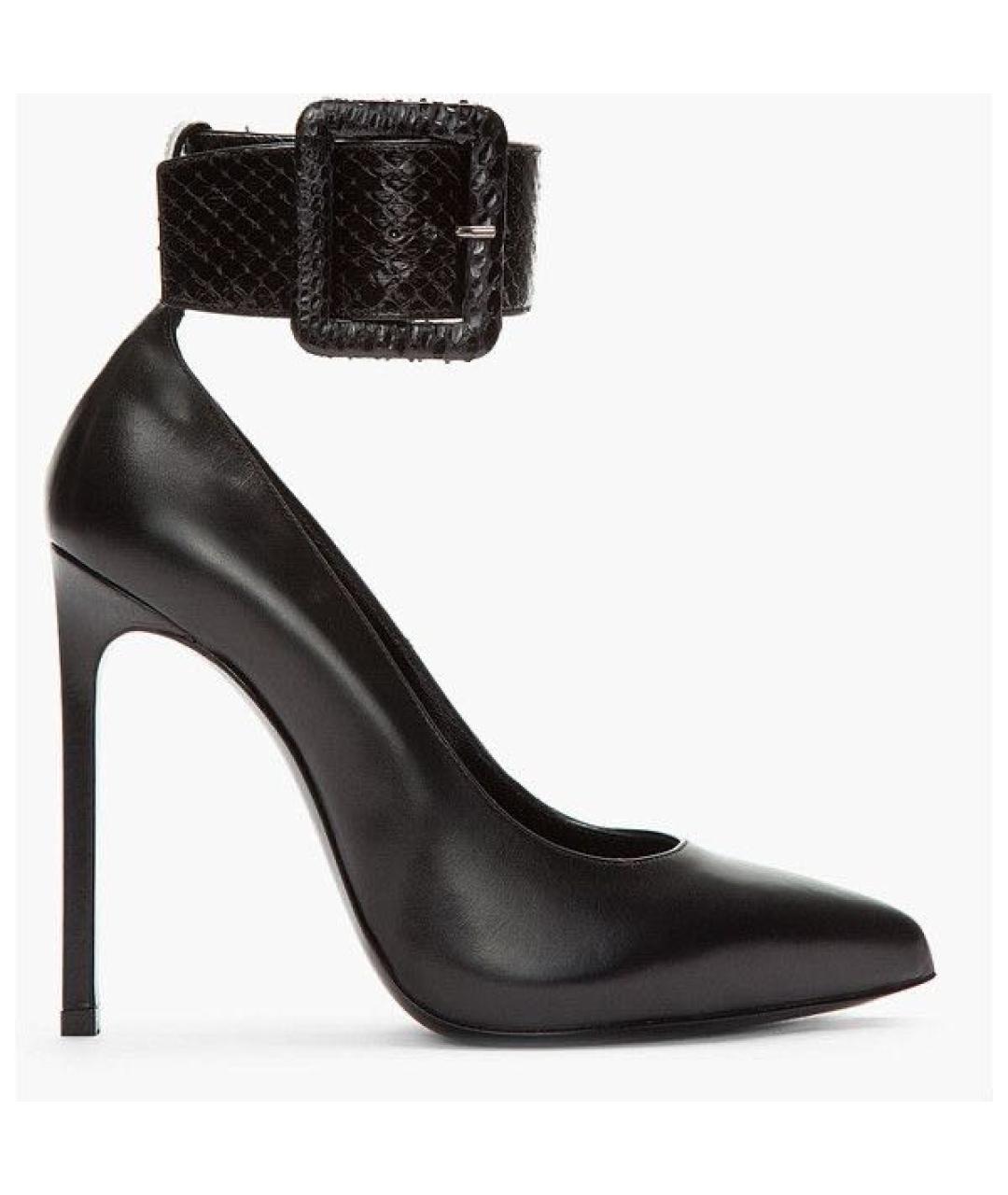 SAINT LAURENT Черные кожаные туфли, фото 9
