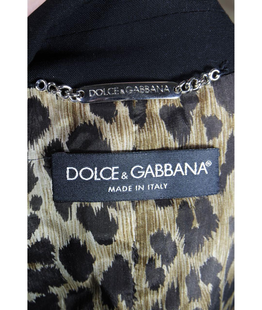 DOLCE&GABBANA Черный шерстяной жакет/пиджак, фото 3