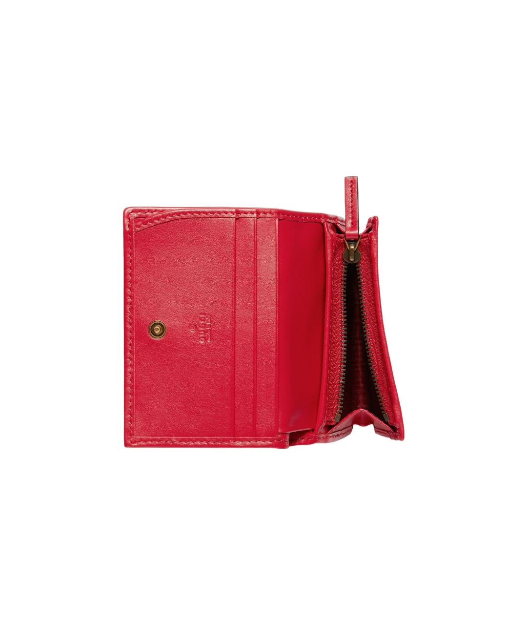 GUCCI Красный кожаный кошелек, фото 5