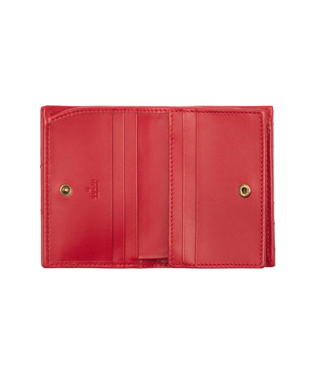GUCCI Красный кожаный кошелек, фото 4