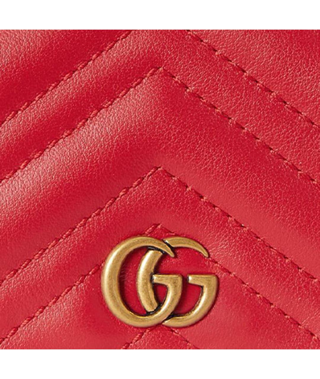 GUCCI Красный кожаный кошелек, фото 7