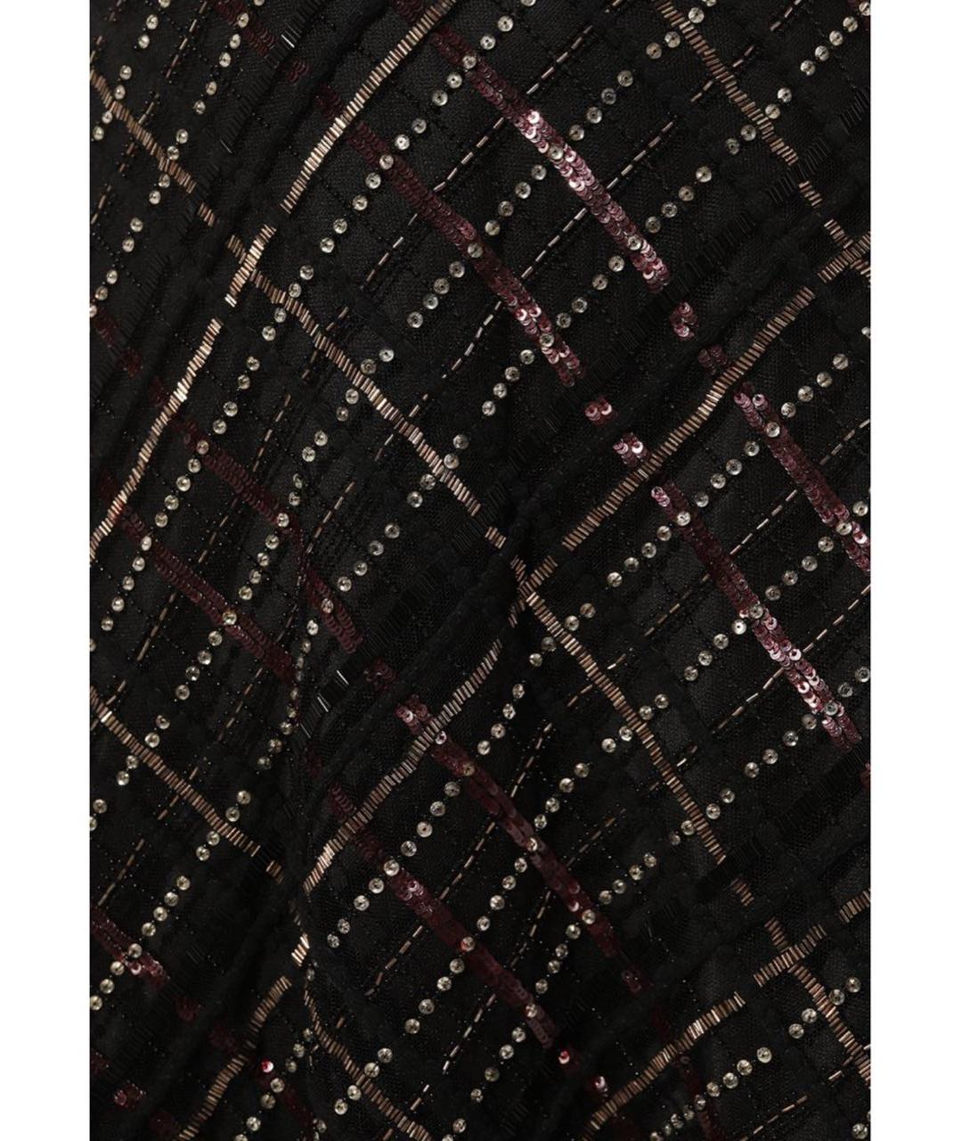 RALPH LAUREN COLLECTION Черная шелковая юбка миди, фото 5