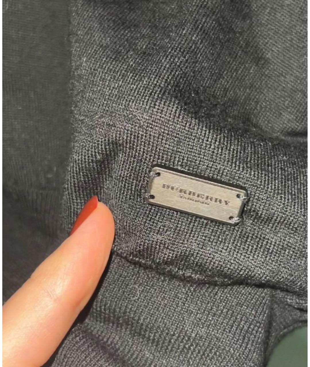 BURBERRY Черный шерстяной джемпер / свитер, фото 3