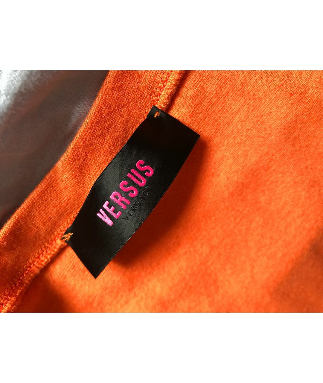 VERSUS VERSACE Оранжевое шерстяное повседневное платье, фото 3