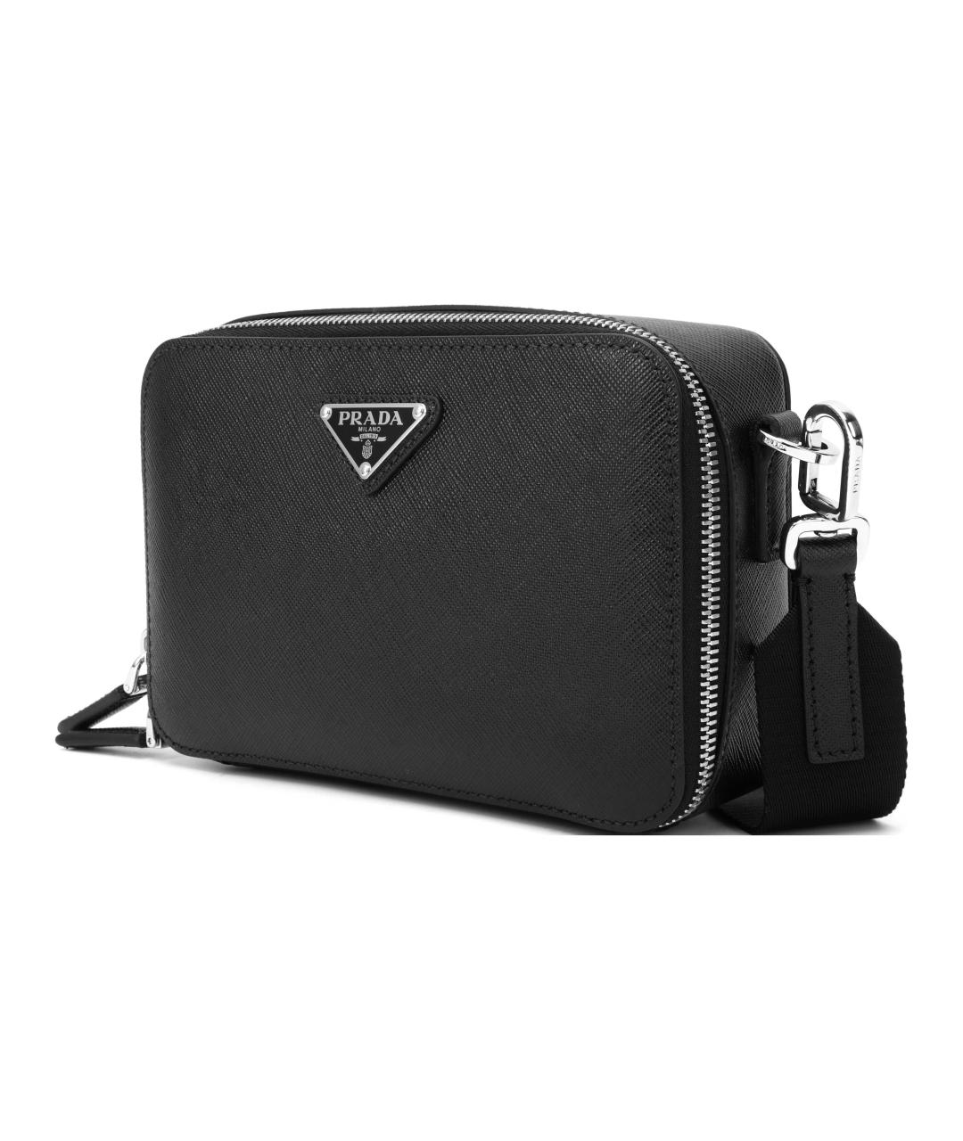 PRADA Черная кожаная сумка на плечо, фото 2