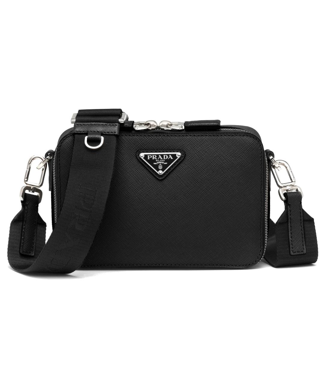 PRADA Черная кожаная сумка на плечо, фото 1