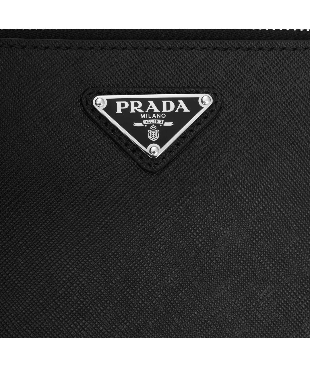 PRADA Черная кожаная сумка на плечо, фото 6