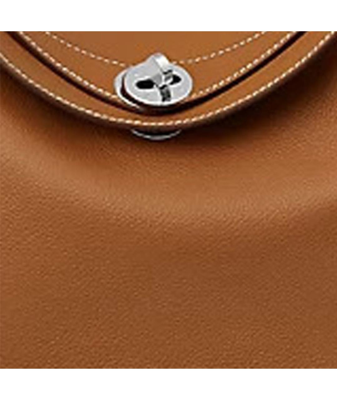 HERMES Коричневая кожаная сумка через плечо, фото 5