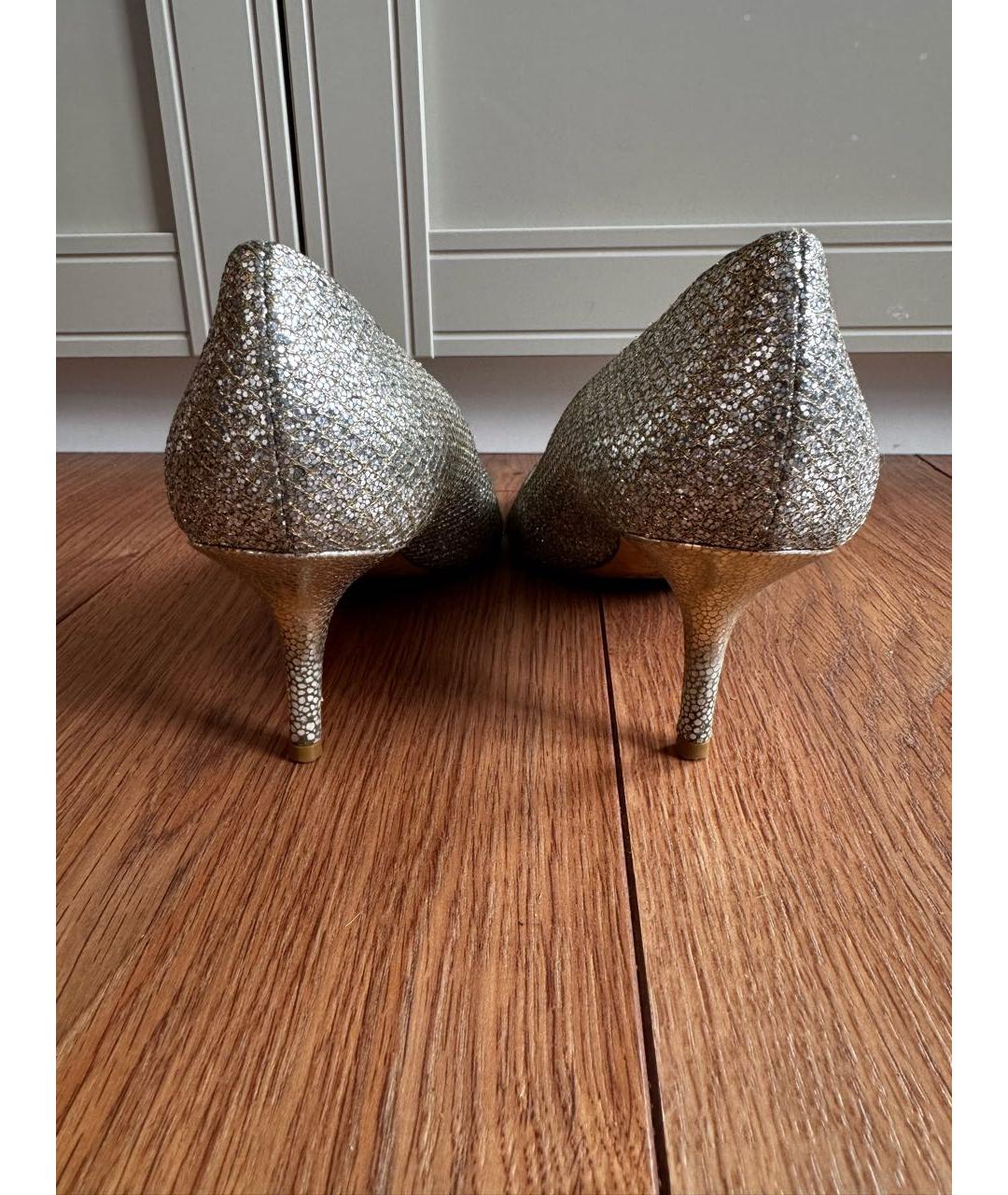 JIMMY CHOO Серебряные туфли, фото 4