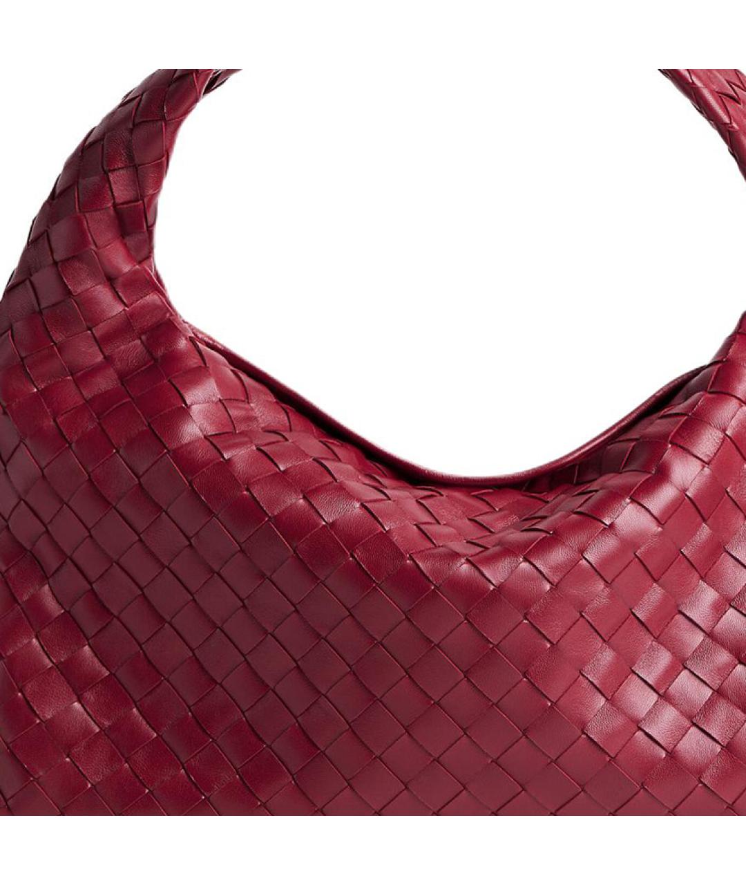 BOTTEGA VENETA Красная кожаная сумка через плечо, фото 5