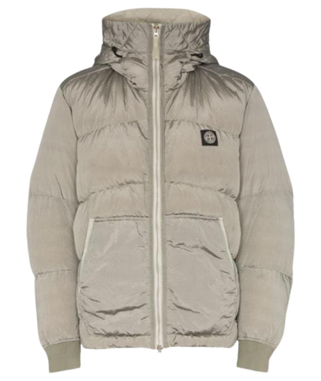 STONE ISLAND Бежевый пуховик, фото 1