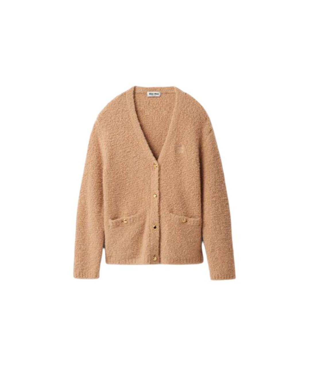 MIU MIU Бежевый кардиган, фото 1