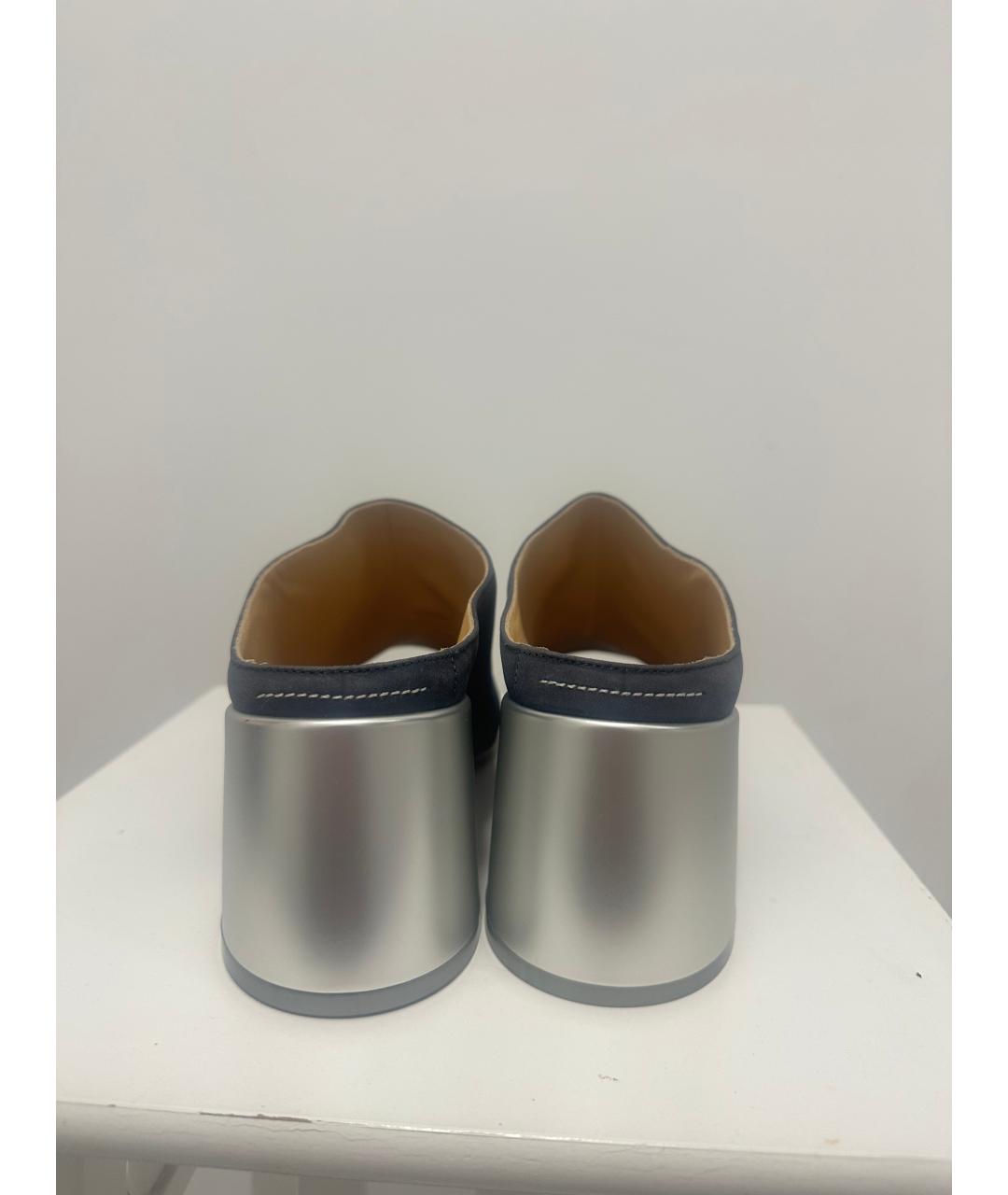 MAISON MARGIELA Антрацитовые замшевые мюли, фото 4